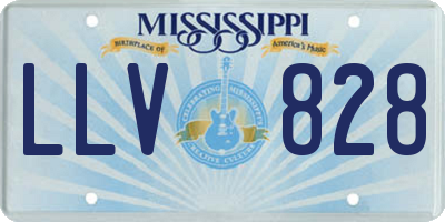MS license plate LLV828
