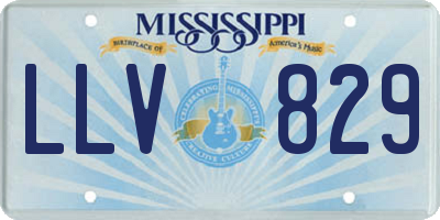MS license plate LLV829