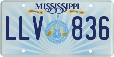 MS license plate LLV836