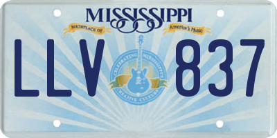MS license plate LLV837