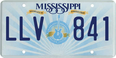 MS license plate LLV841
