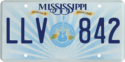 MS license plate LLV842