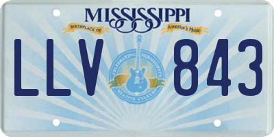 MS license plate LLV843