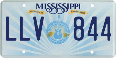 MS license plate LLV844