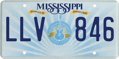 MS license plate LLV846