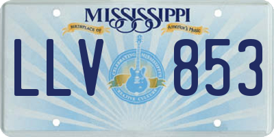 MS license plate LLV853