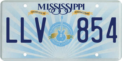 MS license plate LLV854
