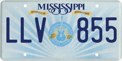 MS license plate LLV855