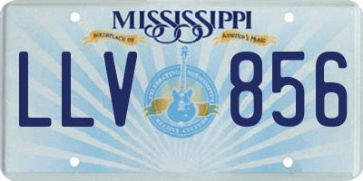 MS license plate LLV856