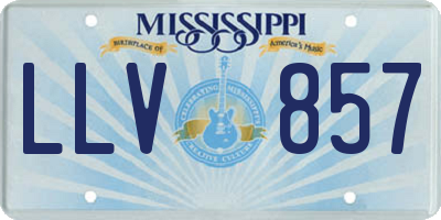 MS license plate LLV857
