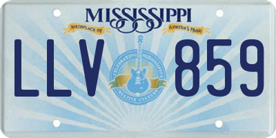MS license plate LLV859
