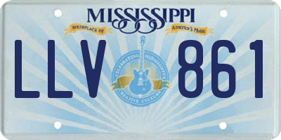 MS license plate LLV861
