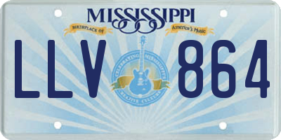 MS license plate LLV864