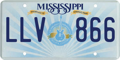 MS license plate LLV866