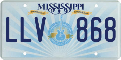 MS license plate LLV868