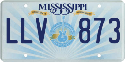 MS license plate LLV873