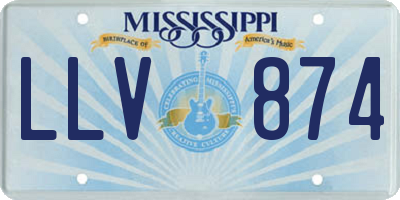 MS license plate LLV874