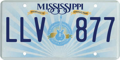 MS license plate LLV877