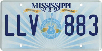 MS license plate LLV883