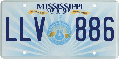 MS license plate LLV886