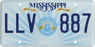 MS license plate LLV887