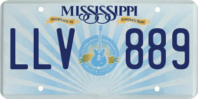 MS license plate LLV889