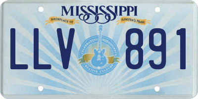 MS license plate LLV891