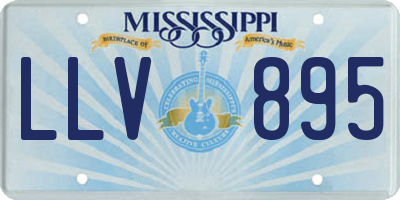 MS license plate LLV895