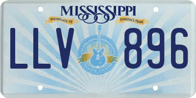 MS license plate LLV896