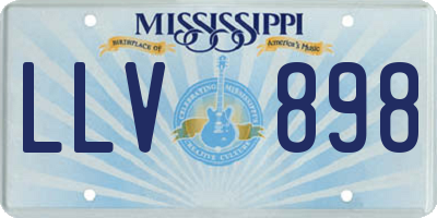MS license plate LLV898