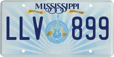 MS license plate LLV899