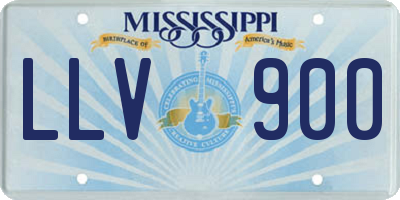 MS license plate LLV900