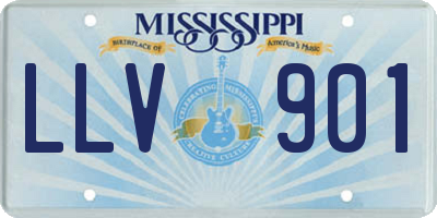 MS license plate LLV901