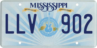 MS license plate LLV902