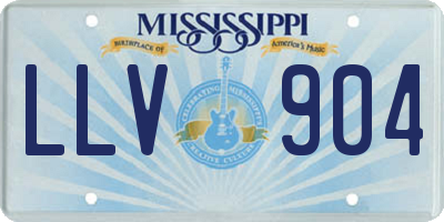 MS license plate LLV904