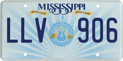 MS license plate LLV906