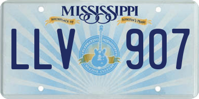 MS license plate LLV907