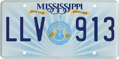 MS license plate LLV913