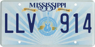 MS license plate LLV914