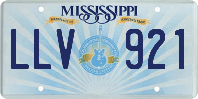 MS license plate LLV921