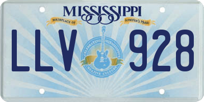 MS license plate LLV928