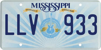 MS license plate LLV933