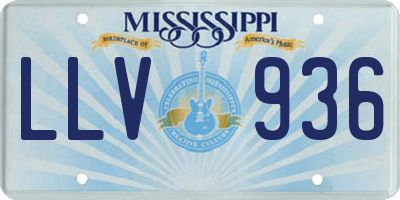 MS license plate LLV936