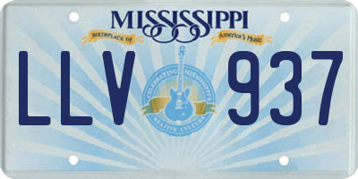 MS license plate LLV937