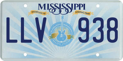 MS license plate LLV938