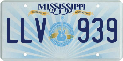 MS license plate LLV939