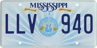 MS license plate LLV940