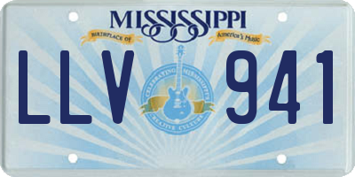 MS license plate LLV941