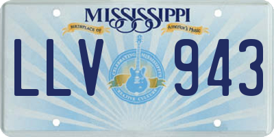 MS license plate LLV943
