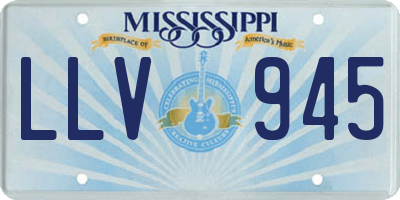 MS license plate LLV945